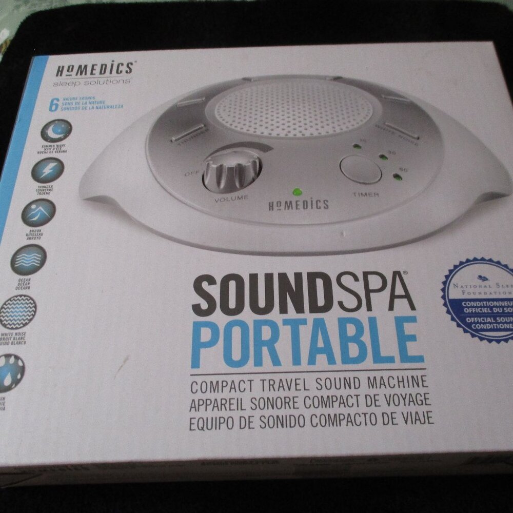 Homedics Sound Spa Portable Compact Travel Sound Machine NEW